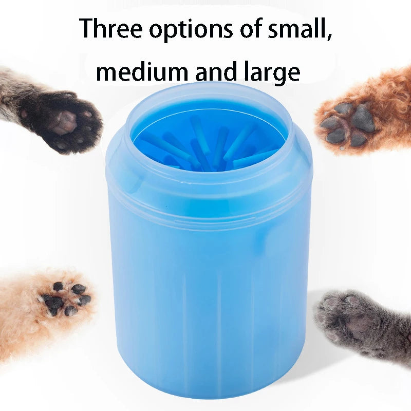 Still Paws Paw Cleaner Cup in use